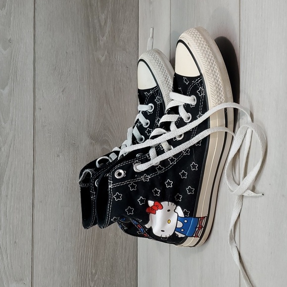 Converse All Star X Hello Kitty Women High Top Chunky Sneakers shoes sz 8 - Picture 1 of 11
